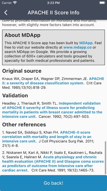 APACHE II Score screenshot-5