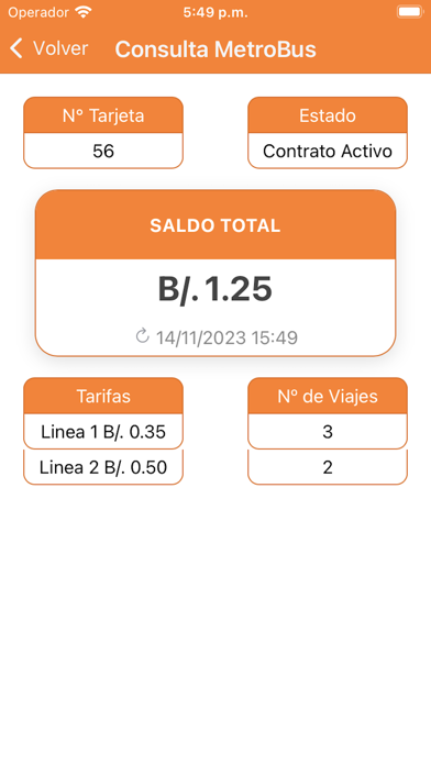 Consulta MetroBus Transporte Screenshot