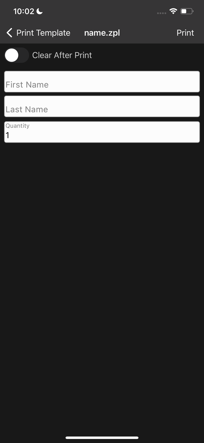 Zebra Printer Setup Utility