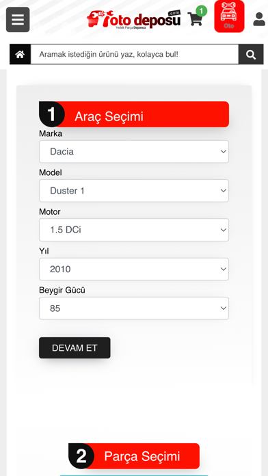 Oto Deposu Screenshot