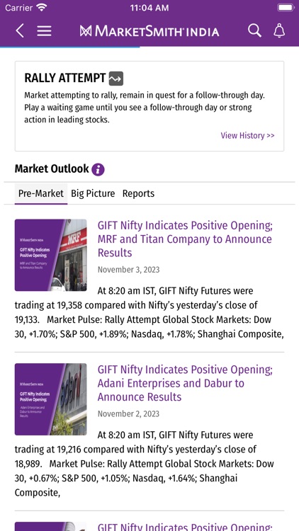 MarketSmith India -Stock Ideas