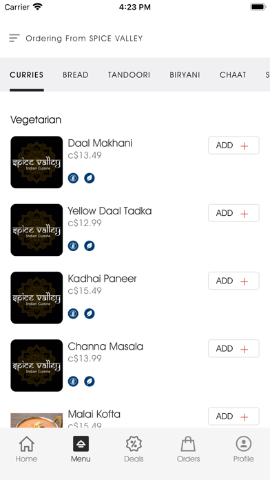 SPICE VALLEY INDIAN CUISINE Screenshot