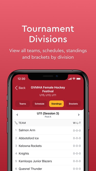 GVMHA Tournaments Screenshot