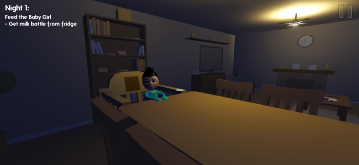 Baby Girl In Yellow House 3D