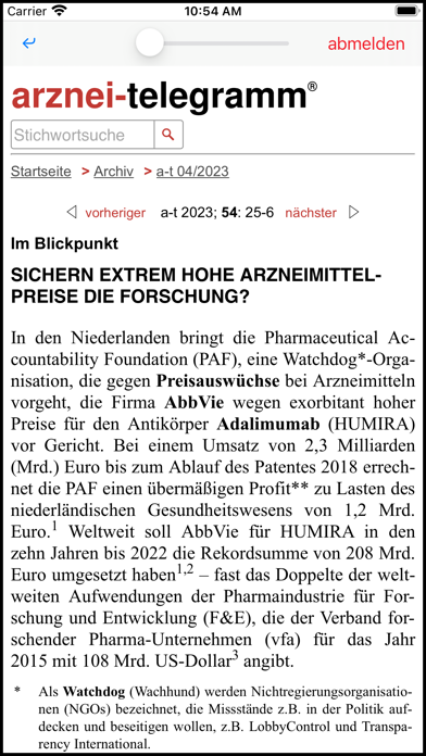 arznei-telegramm & atd Screenshot