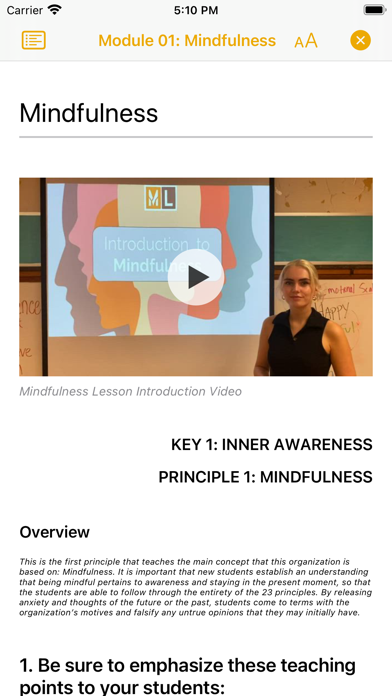 Mindfulness Leader Screenshot