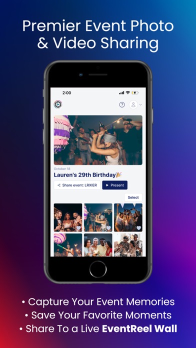 EventReel iPhone screenshot 1 - Photo & Video app