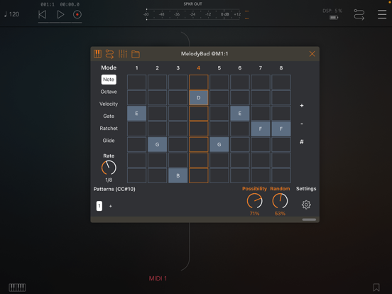 MelodyBud Generative Sequencer iPad app afbeelding 3