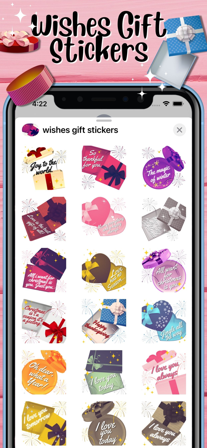 wishes gift stickers