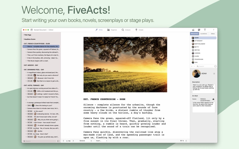 FiveActs Screenshot