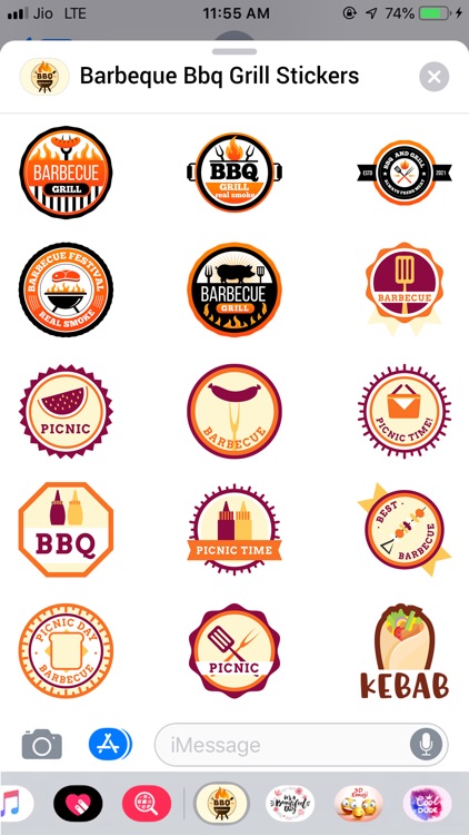 Barbeque BBQ Grill Stickers