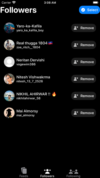 Remove Followers Screenshot