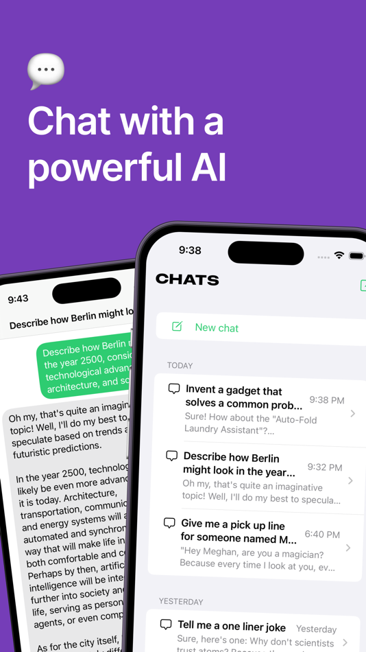 #1. Chatty: AI chat assistant (iOS) Podle: Keltis