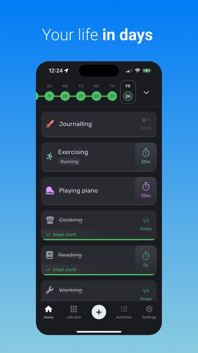 LifeGrid - Goals & Habits Screenshot