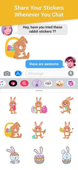 Game screenshot Rabbit Stickers Pack apk