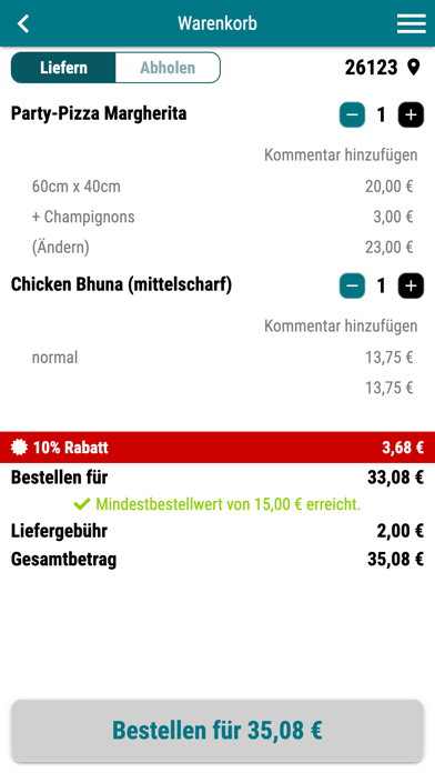 City Pizza Oldenburg Screenshot
