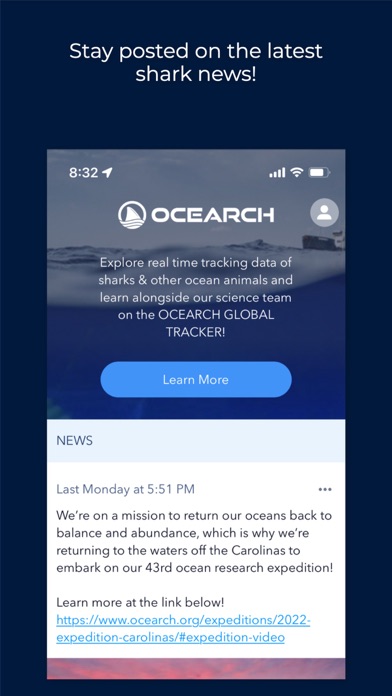 OCEARCH Shark Tracker Screenshot