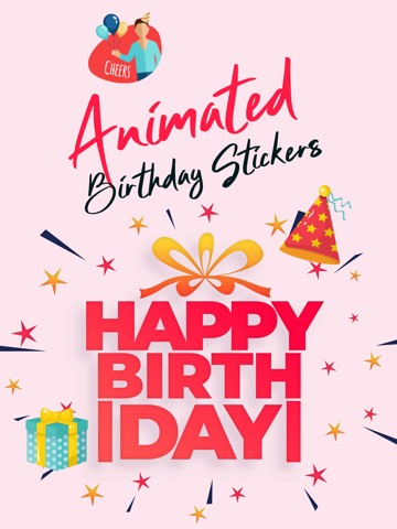 Animated Birthday Sticker Packのおすすめ画像1