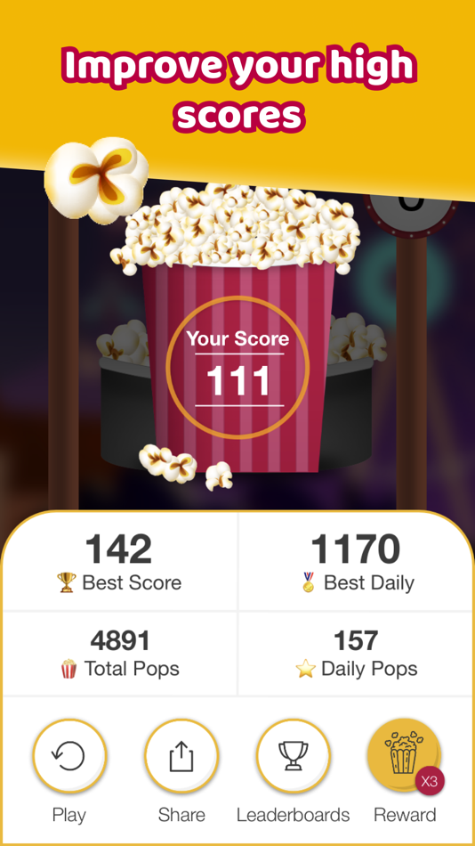 #2. PopcornPops - Tap Fast and Pop (iOS) 由: Roie Cohen