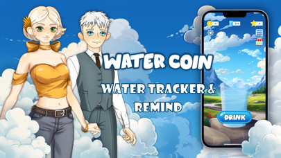 WaterCoin water tracker remind Screenshot