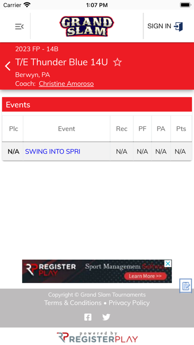 Grand Slam Tournaments Screenshot
