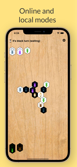 Skärmdump av Hexes: Hive med AI-brädspel