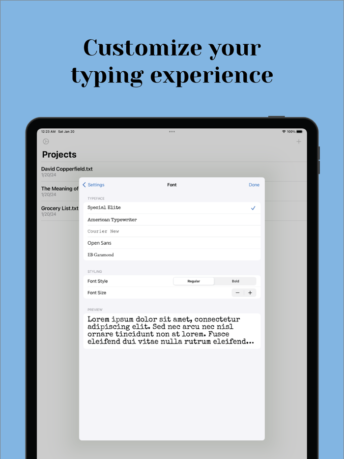 Typewrite – Virtual Typewriter