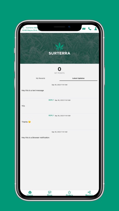 Surterra Wellness Loyalty Screenshot