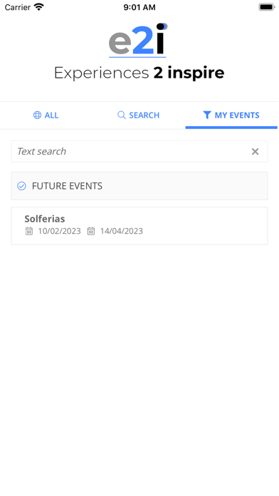 Experiences 2 inspire EventApp Screenshot