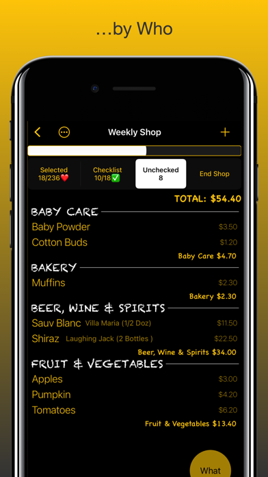 Shop3D Grocery Checklist Screenshot