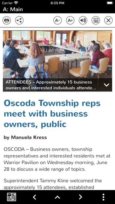 Oscoda Press eEdition Screenshot