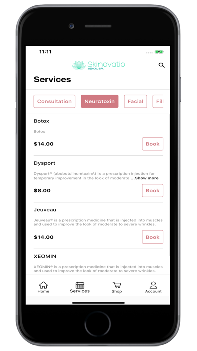 Skinovatio Med Spa - WS Screenshot