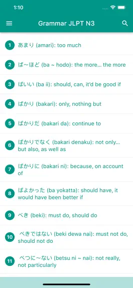 Game screenshot JLPT N3 - Japanese Grammar mod apk