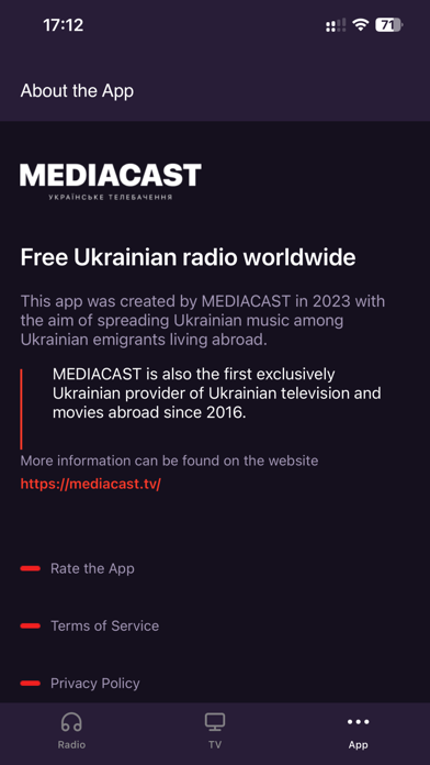 Ukrainian Radio by Mediacast Screenshot