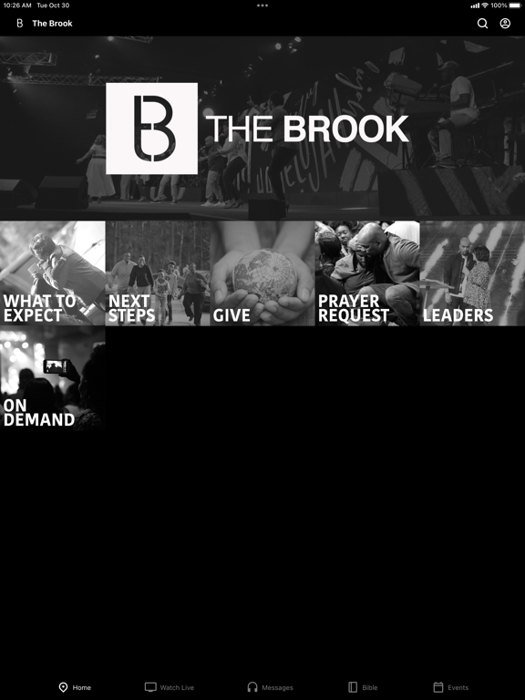 The Brook App iPad screenshot 1 - Lifestyle app
