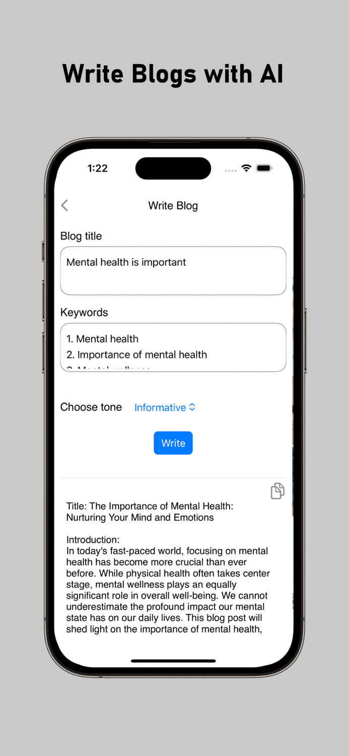 Blog Maker and Article Writer