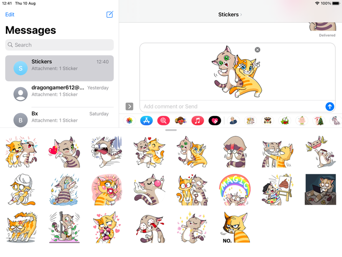 Love Cat Emoji Funny Stickers