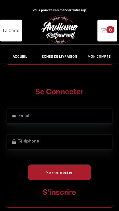 Andiamo Restaurant Combs-Ville Screenshot