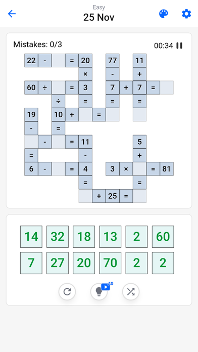 Cross Math - Math Puzzle Games Screenshot