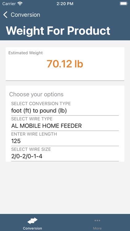 Southwire® Conversion Calc screenshot-3