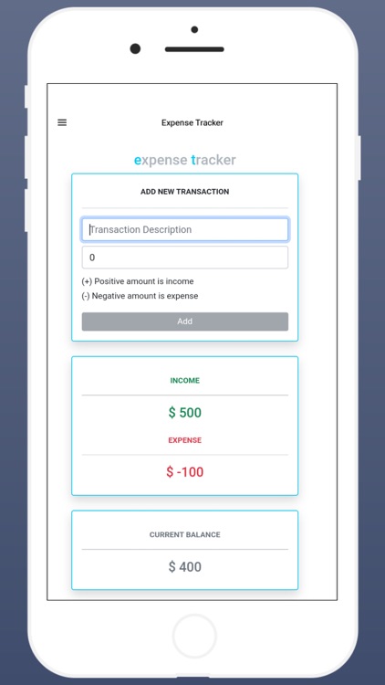 Expense Tracker Manager