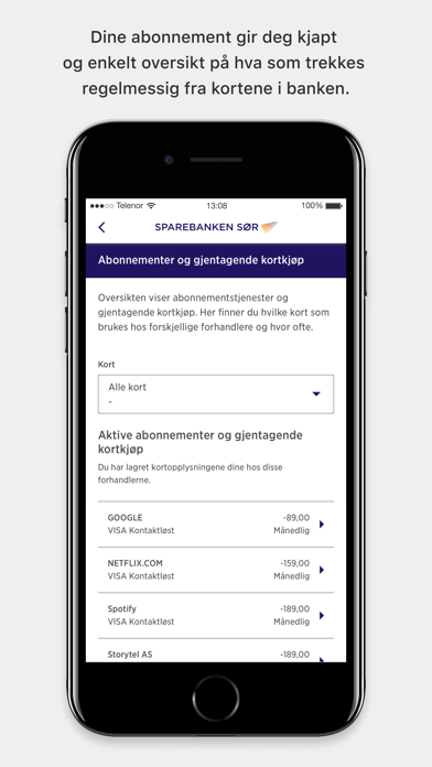 Sparebanken Sør Mobilbank Screenshot
