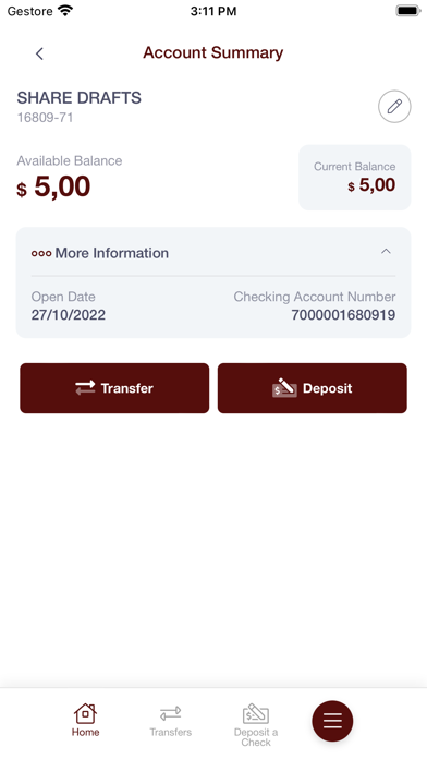 Palace City FCU Mobile Banking Screenshot