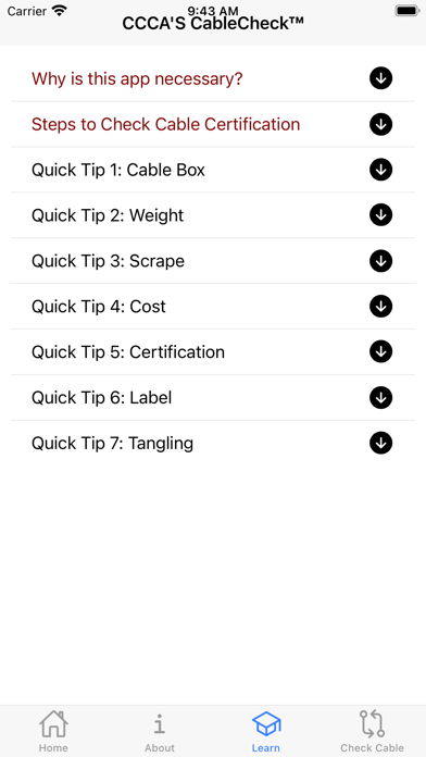 CCCA CableCheck Screenshot