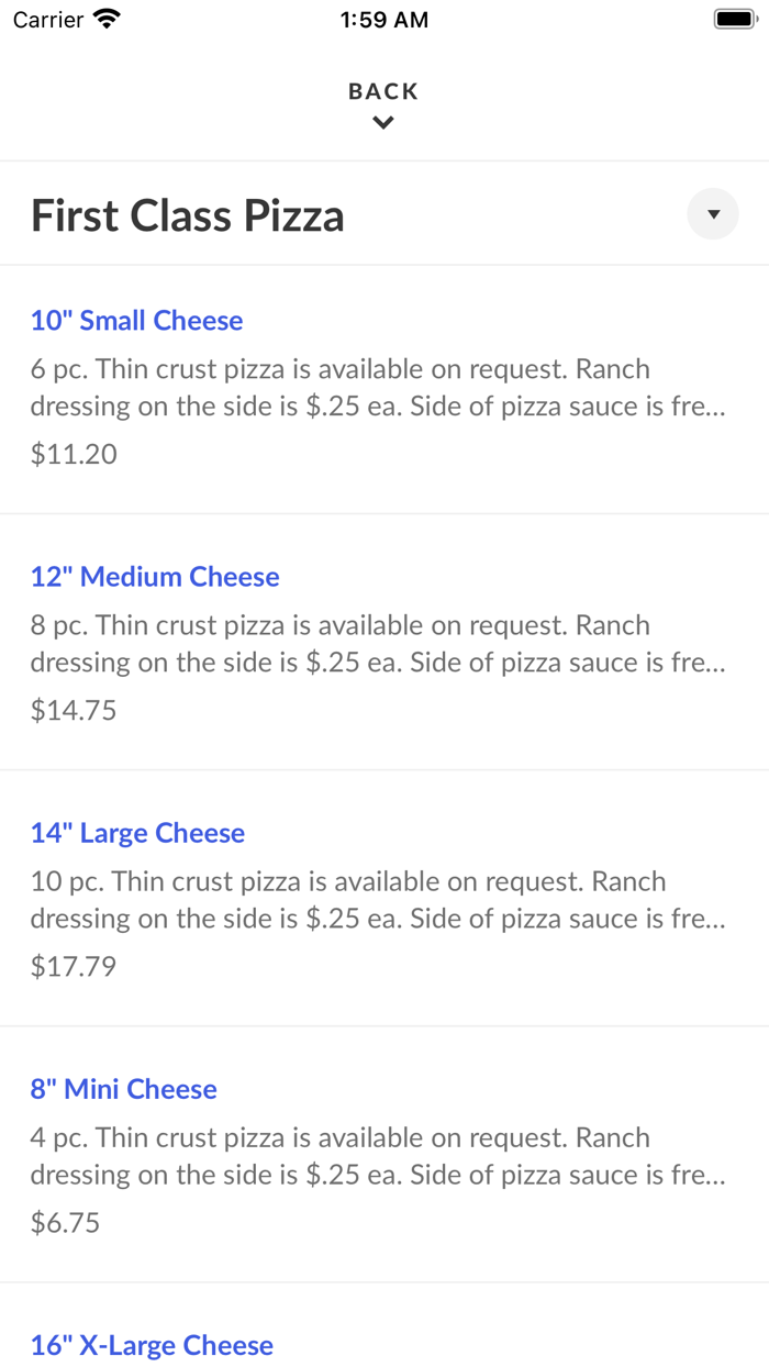 First Class Pizza Tustin