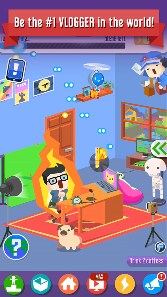 #4. Vlogger Go Viral: Tycoon Tuber (iOS) 来自: TPG TECNOLOGIA DA INFORMACAO LTDA