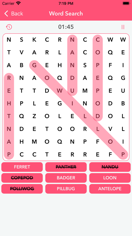 #4. Word Search : Puzzle Search (iOS) By: Sumita Hirpara