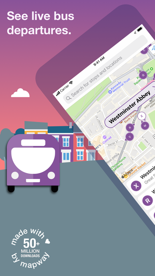 #1. Bus Times UK Live checker app (iOS) 由: Mapway Limited