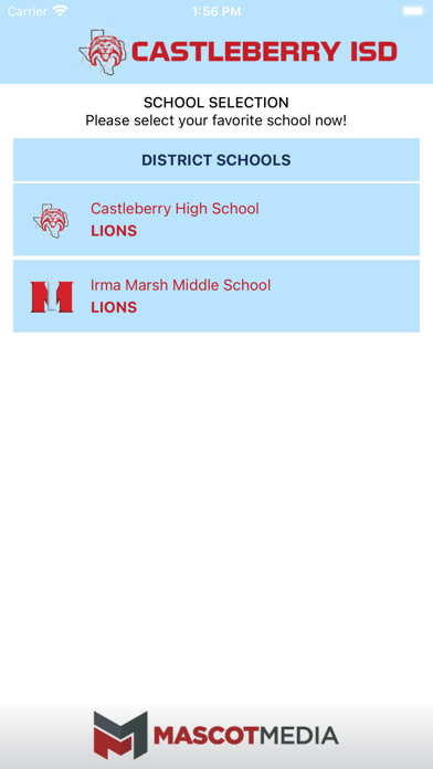 Castleberry ISD Athletics Screenshot