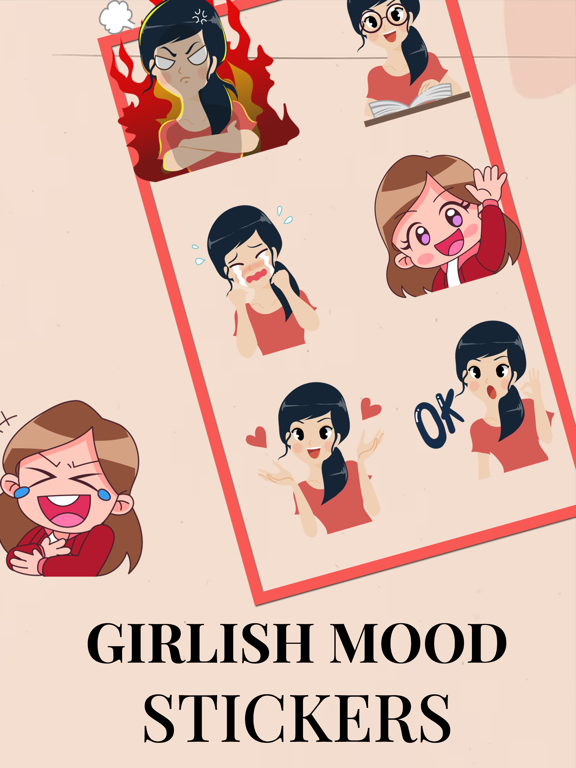 Screenshot #5 pour Girlish Mood Stickers